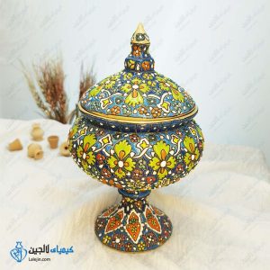 شکلات خوری پایه دار میناکاری