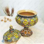 شکلات خوری پایه دار میناکاری